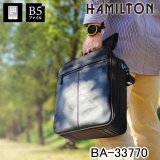 HAMILTON 前合皮手付B5F 縦型ショルダーバッグ